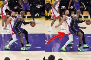 只能笑而不语，狄龙直播中被问防守詹姆斯背身单打经典画面